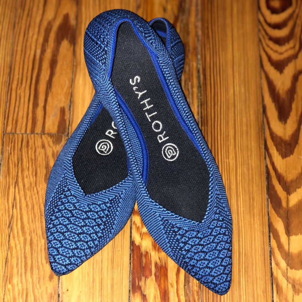 New Rothy blue python size 7